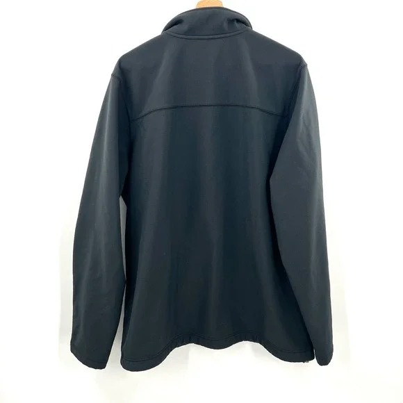 L.L. Bean softshell full zip front lightweight jacket black gray XL Tall XLT - Picture 10 of 11